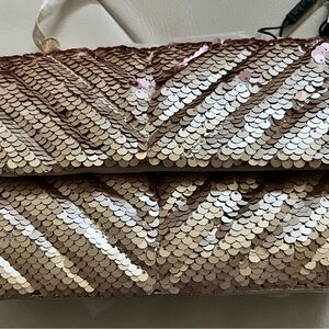 NWT Nicole Miller New York Gold Sequin Bag